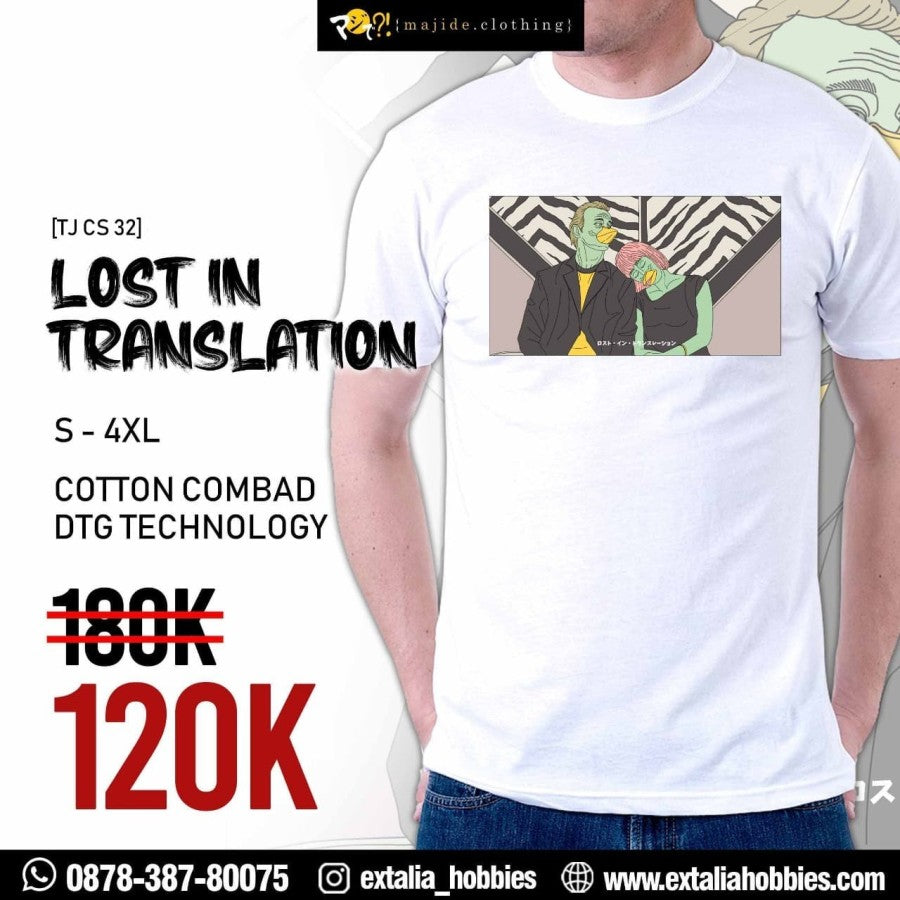 MAJIDE KAOS T-SHIRT JEPANG PREMIUM LIMITED EDITION - LOST IN TRANSLATION (BLACK / WHITE) MAJIDE KAOS T-SHIRT JEPANG PREMIUM LIMITED EDITION - LOST IN TRANSLATION (BLACK / WHITE)